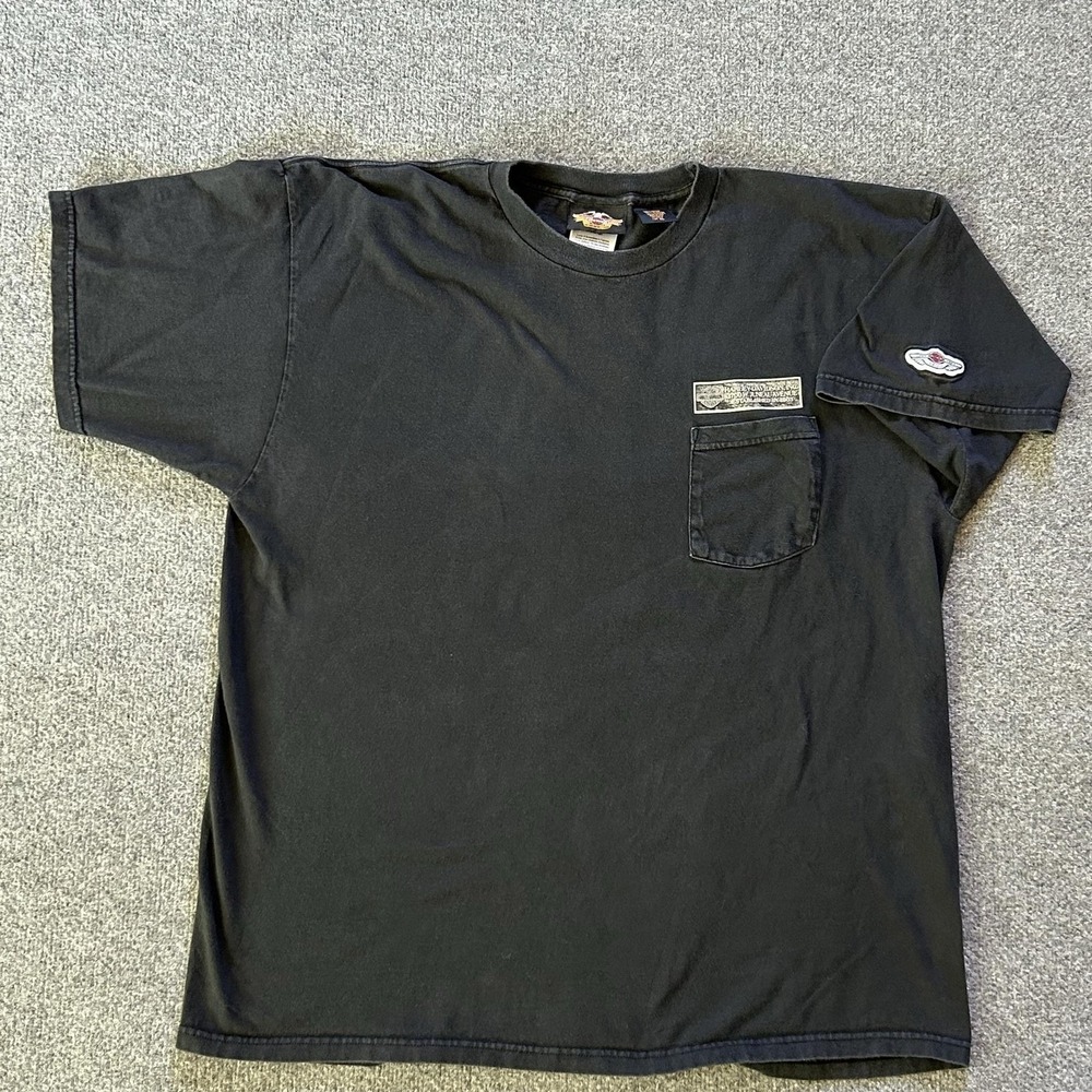 Vintage Harley-Davidson Shirt Mens XL Black Pocket 100th Anniversary Graphic USA - Picture 2 of 11